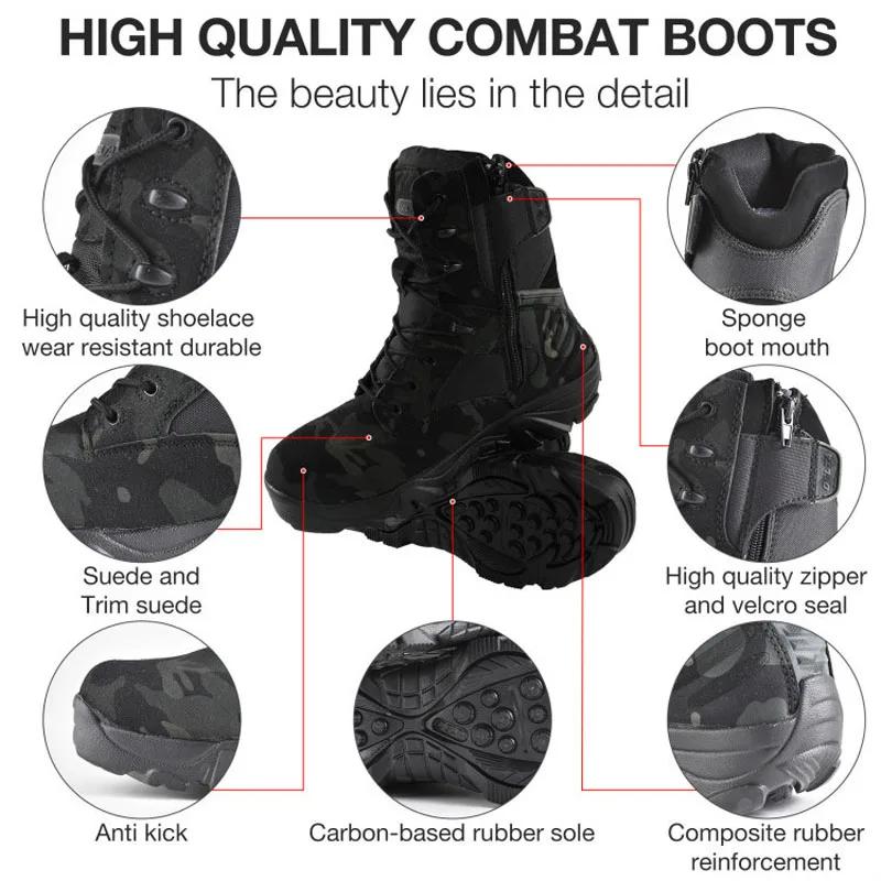 Men's Boots 2025 New Combat Shoes For Men Outdoor Sport Climb Mountains Cross Country Men Sneakers Sapatos Masculinos