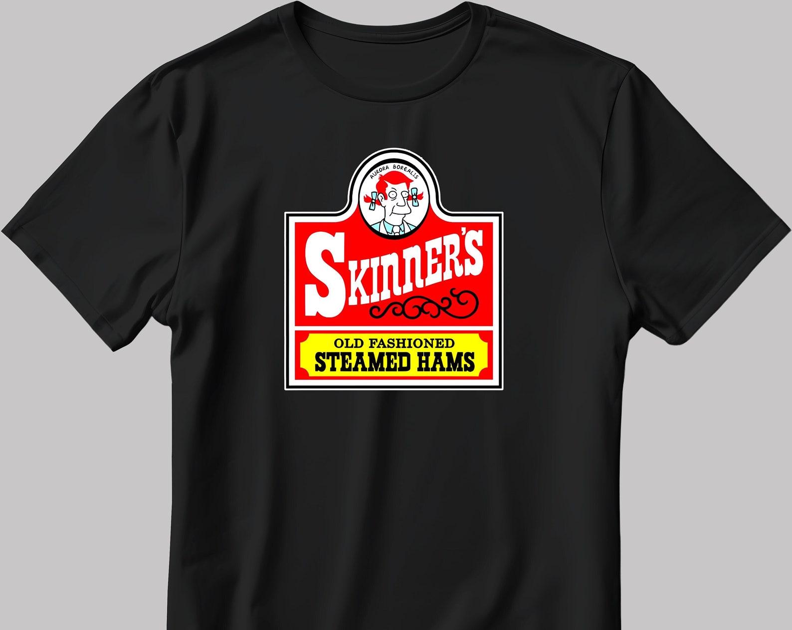 Skinner s Steamed Hams Short Sleeve White-Black Men s / Women s T-Shirt P202 L