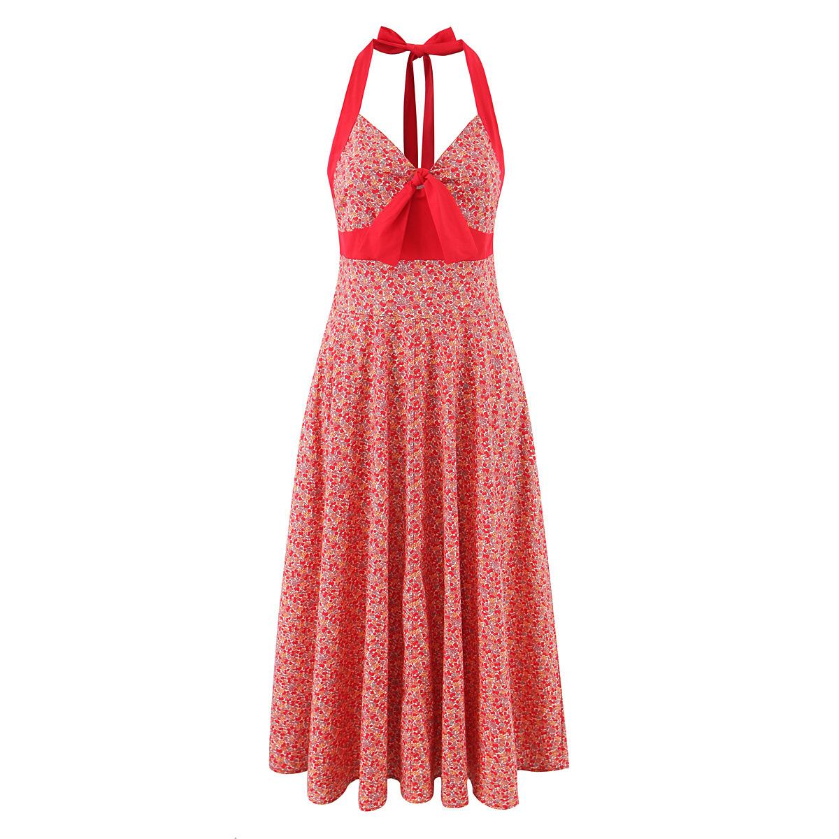 European and American style, new women s clothing, foreign style, classic versatile, French neck backless dress S