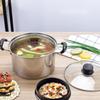 Double Ear Stainless Steel Kitchen Cookware Steamers Saucepan Glass Cover Stock Pot Soup Pan Household Cooking Pot