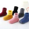 Herbst Winter Baby Bodensocken Rutschfest Weiche Sohle Cartoon Babysocken Plüsch Verdickt Anti Kalt Laufsocken und Schuhe
