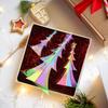 Prismatic Iridescent Christmas Tree 3 Pieces Iridescent Colorful Acrylic 3D Decor Holographic Desktop Christmas Tree for Indoor