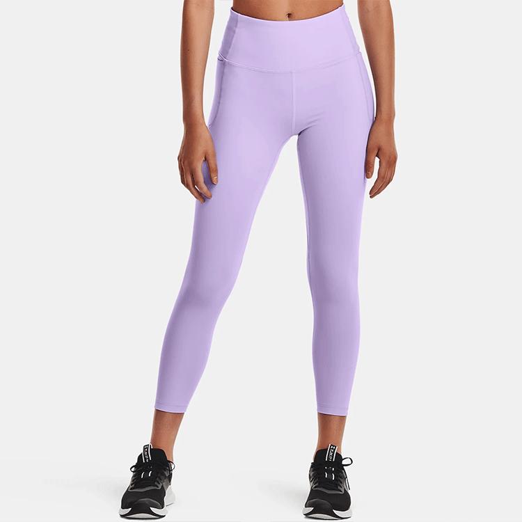Under Armour Meridian Ankle Solid Color Sports Training Tight Capri Women Bottoms Purple 1369004-532