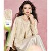 Melanie New Chinese Style Beaded Jacquard Jacket