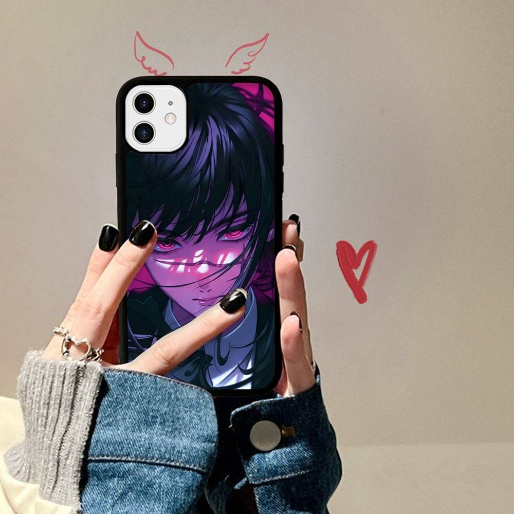 Asa Mitaka Chainsaw Man Anime Manga Phone Case For IPhone 17 16 15 14 13 Plus 12 11 Pro Max PC+TPU Cases Back Cover