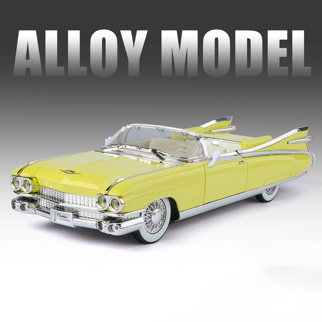 1:24 Eldorado Biarritz BIG ROCKET 1959 Alloy Die Cast Toy Car Model Sound and Light Children's Toy Collectibles Birthday Gift