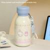 Ins High-value Female Straw Thermos Cup Student Stainless Steel Simple Niche Non-collision Cartoon Portable Thermos Cup