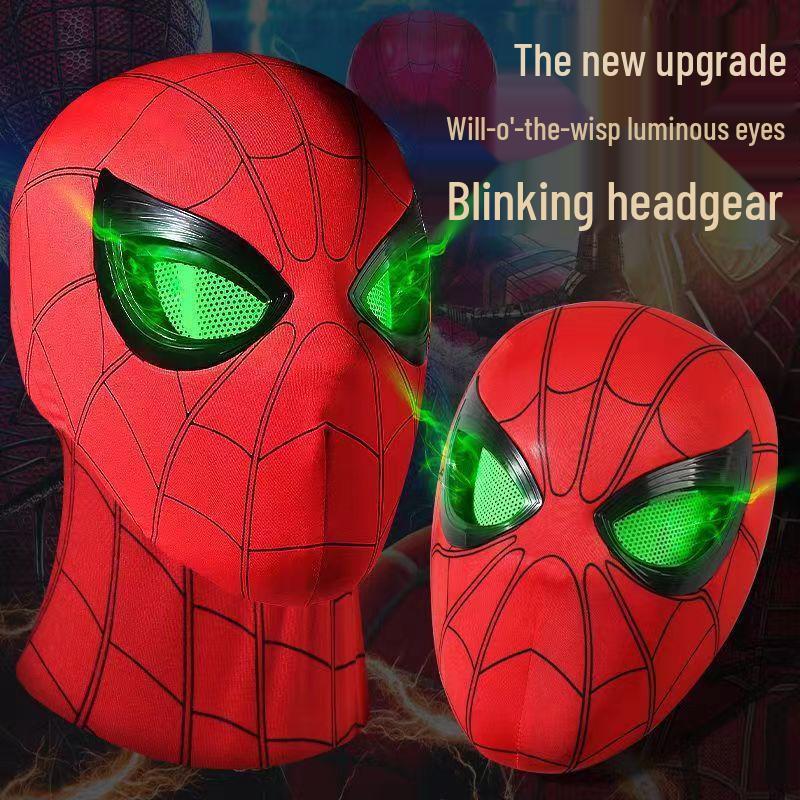 Spider-Man Electric Light-Up Mask - Miles Cosplay Halloween Toy Gift