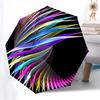 1pc Colorful Spiral Pattern Automatic Folding Umbrella, Casual Outdoor Accessory, Birthday Festival Gift yy251126146