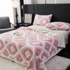 Double Layer Lamb Wool Blankets Thick Soft and Warm Geometric Jacquard Tafu Velvet Quilt Office Nap Sofa Multi-functional Blanket