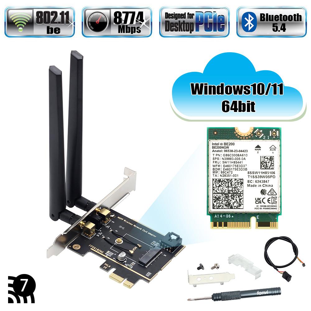 M.2 2230 WiFi Card PCIE Converter Adapter - Compatible with AX200/AX210/MT7922, for PC/Desktop Wireless Card Conversion