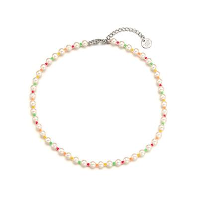VINTAGE HOLLYWOOD Pop Color Beads N Pearl Necklace_VH2279NE122M