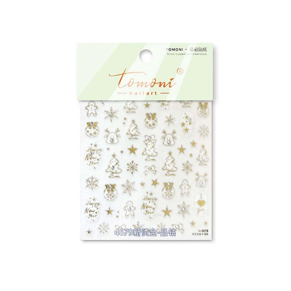 5D  Christmas Nail Sticker Nail Accessories Xmas Nail Decoration  Winter