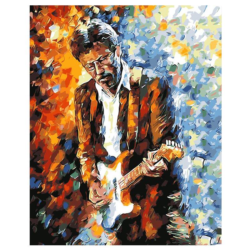 

DIY Oil Painting By Numbers Handicraft Decor 40x50CM Frameless Pop Art Guitarist