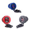 Versatile 12v/24v Car Cigarette Lighter Socket Plug Dual Usb Charger Adapter Featuring Led Voltmeter