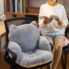 Breathable Seat Pad Backrest Cushion Cute Plush Chair Cushion with Backrest Non-slip Floor Seat Pad Comfy Tatami for Office