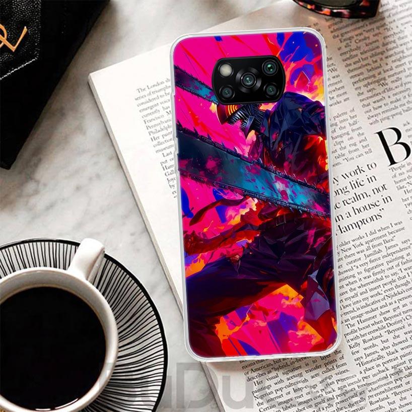C-Chainsaw Mans Denji Cover For Xiaomi Poco X7 X6 X5 Pro X3 Nfc F7 Ultra Phone Case F6 F5 X4 F4 Gt F3 M6 M5S M4 M3 Print Shell P