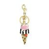 Cute Ice Cream Shaped Keychain Sturdy Zinc Alloy Material Ice Cream Bag Charm Perfect Gift For Birthdays And Holidays