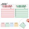 Office Stationery Striped Planning Sticky Notepads, Task Memo Pads, Removable Organization Tools Self-Adhesive Note Paper for Daily To-Do Lists