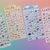4pcs Art 3D Laser Edge Cute Animal Cat Dog Stickers for Craft Supplies Scrapbooking Supplies Kids Gift