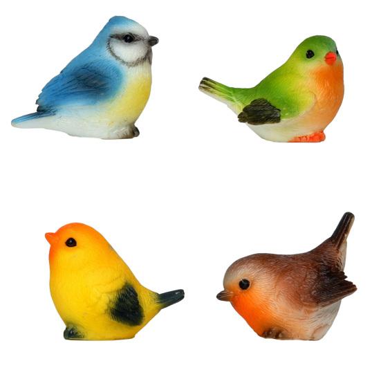 Yousheng Mini Bird Figurine Tiny Resin Bird Cake Topper Miniature Bird Animal Figure for Dollhouse Accessories Fairy Garden Plant Pot Ornaments