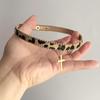 Vintage Leopard Print Choker Necklace for Women - Y2K Niche Style