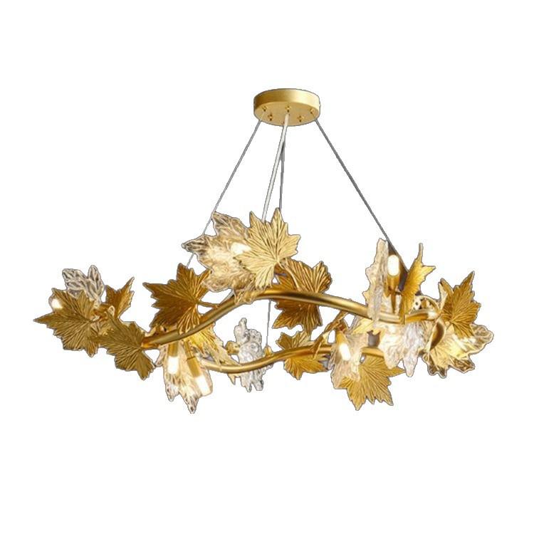 Modern Minimalist Maple Leaf Chandelier: Creative Luxury Lighting for Living Room, Restaurant, and Bedroom