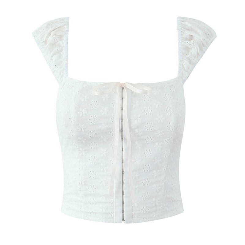 Moonlight Sweetheart French Style Young Adult Atmosphere off-Neck Embroider Small Top Bows Skirt Sexy Suit