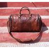 Genuine Leather Travel Duffel Bag Weekender Luggage Goat Leather Duffle Bag