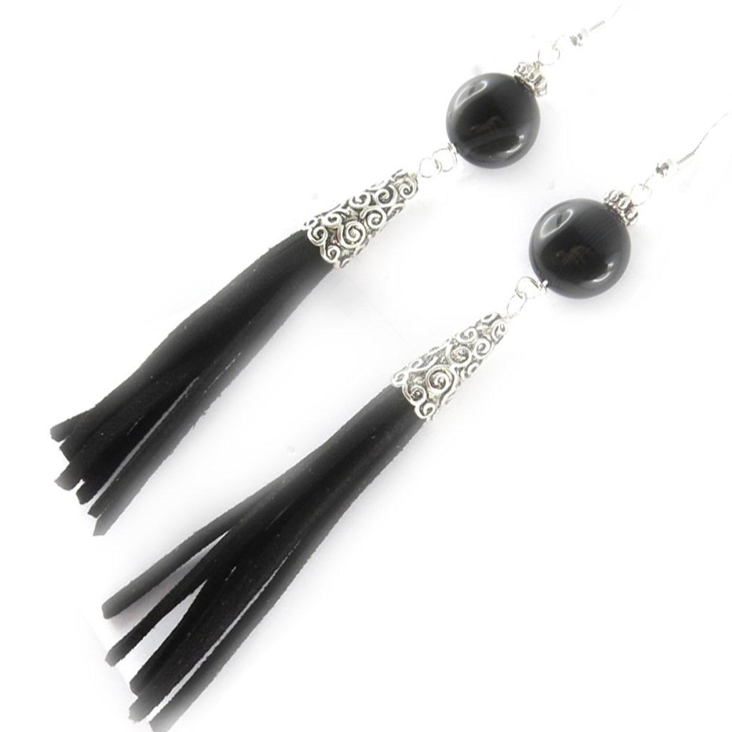 Les Trésors De Lily [K7276] - Boucles créateur 'Mineralia' agate