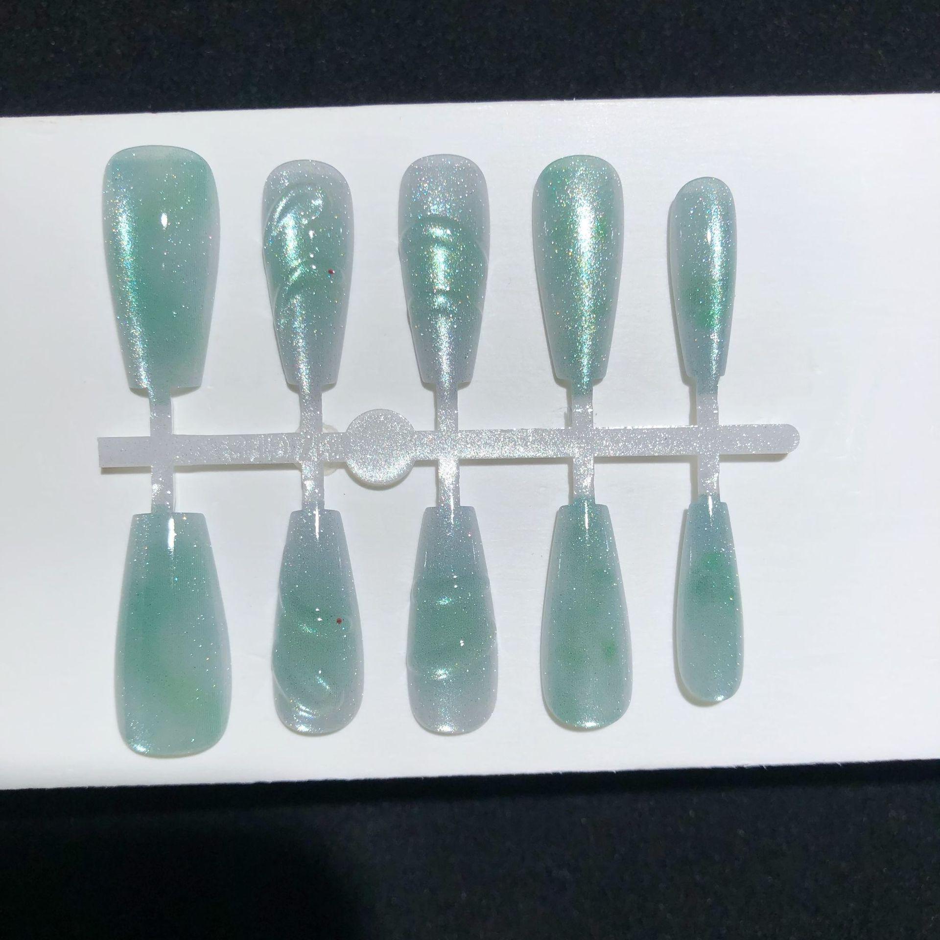

Little Green Snake 3D Crystal Nail Art - 30pcs Luxurious Retro Snake Year Design.