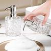 300/400ML Ripple Liquid Soap Dispenser Shampoo Body Hand Wash Shower Gel Facial Cleanser Container Bathroom Refillable Empty Press Pump Bottle