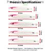 Luminous Finish Jigging Lure Laser Paper Coated Trolling Lure Slow Sinking Lure  Trolling Fishing