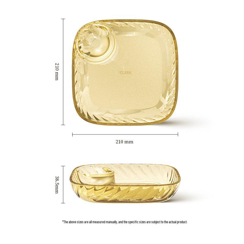 Clara Heat-Resistant Glass Dumpling & Sauce Plate