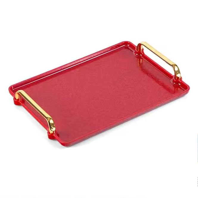 Modernes Serviertablett mit Griffen, Essenstablett, Desserttabletts, Premium-Partytabletts, Servierplatten, Tablett-Organizer für Ottomane, Couchtisch, Arbeitsplatte