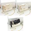 Pu Small Chain Shoulder Bag For Daily Use With Magnetic Closure And Sparkling Elements