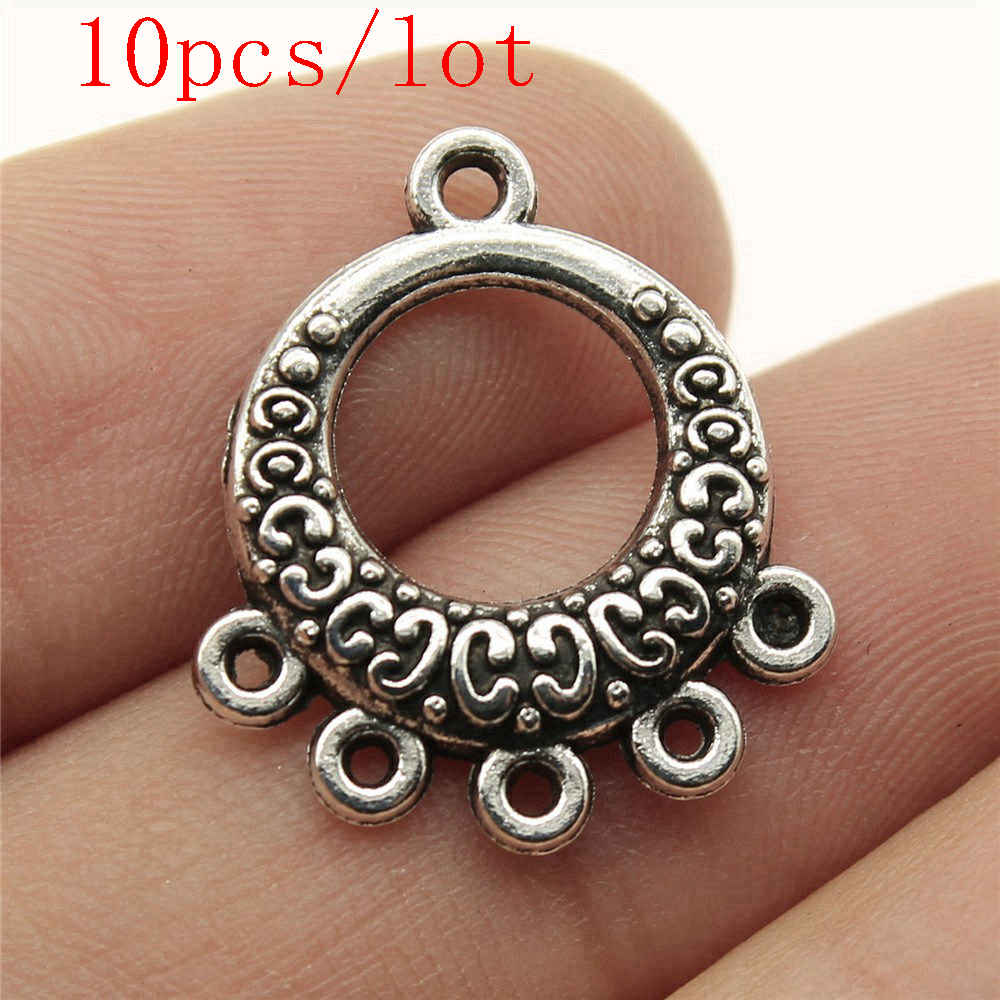 Round Perforated Earring Connectors Components Jewellery Making Supplies Art Crafts Diy Make Accessories