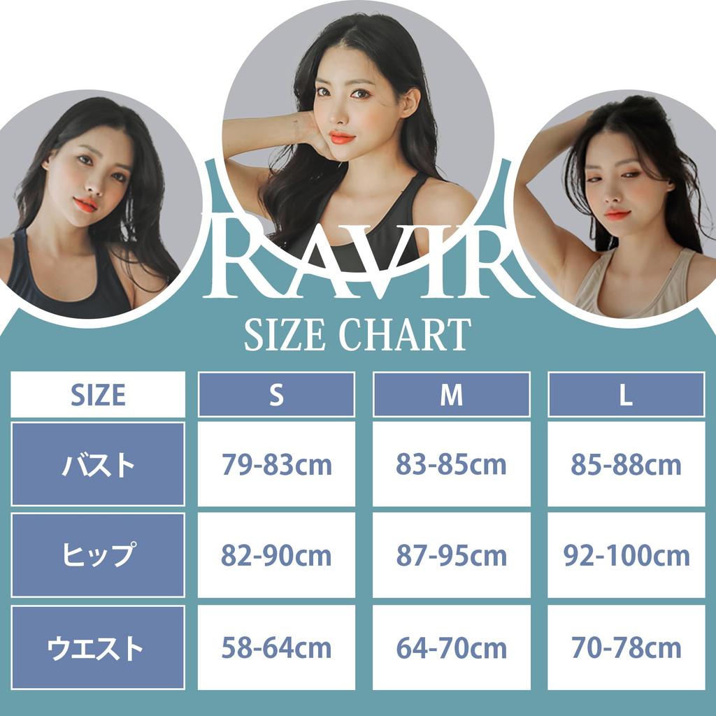 Simple Flare Size M [RAVIR] Women's One-Piece Swimsuit, Inpan, Black,
