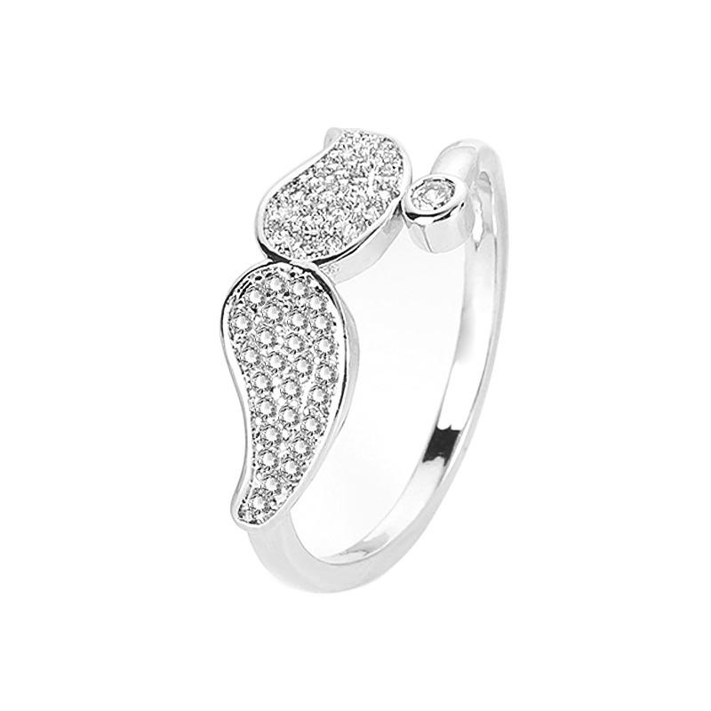 

Кольцо с крыльями ангела женское корейское модное циркониевое полное кольцо Ins Girls Милое открытое кольцо