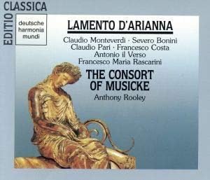 CD CONSORT OF MUSIC Lamento DArianna BVCD702425 Japan ObiClassical Used