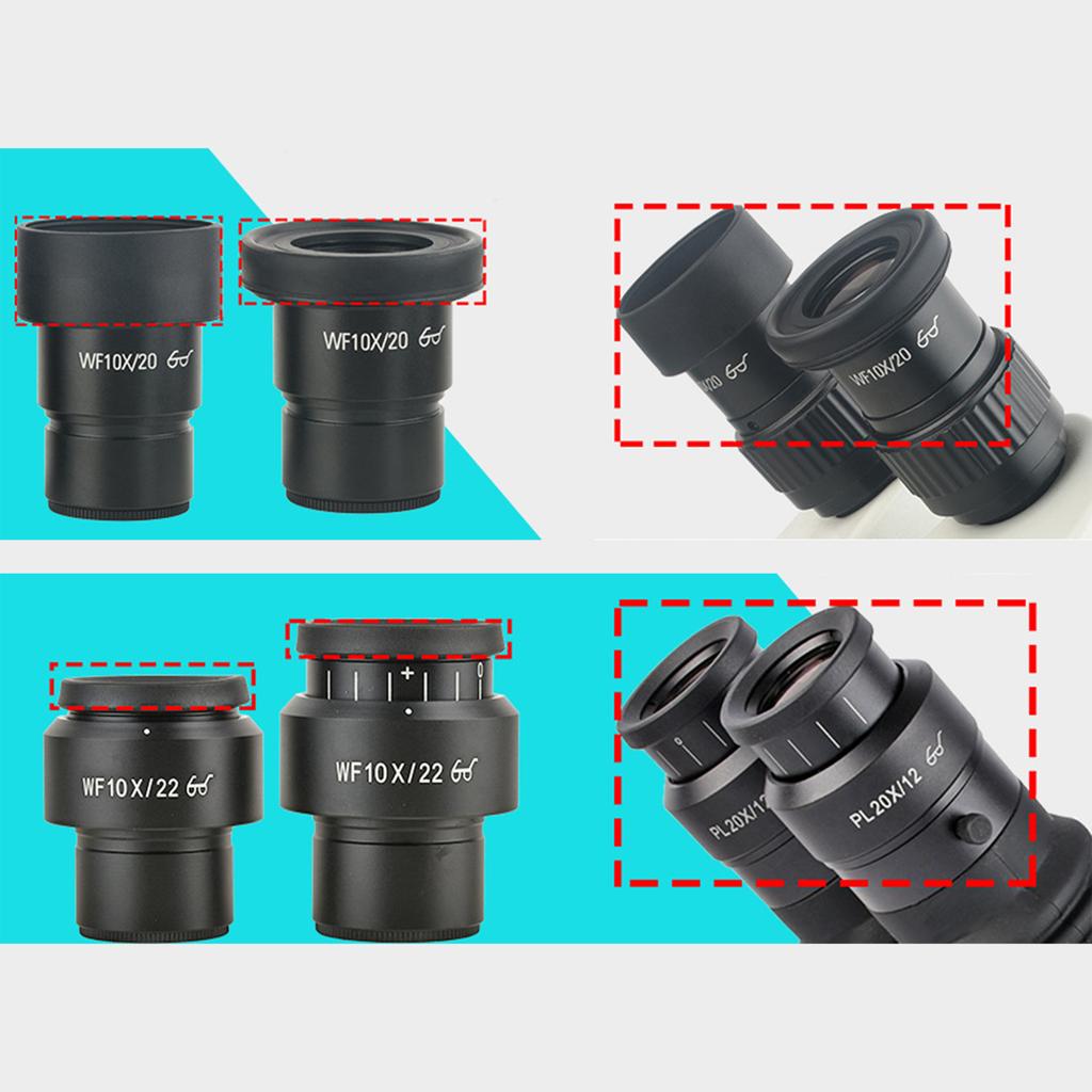 2 STÜCK Bequeme Gummi-Okularschützer Stereo-Mikroskop Augenschützer Einfache Installation für 32-36mm Stereo-Mikroskope