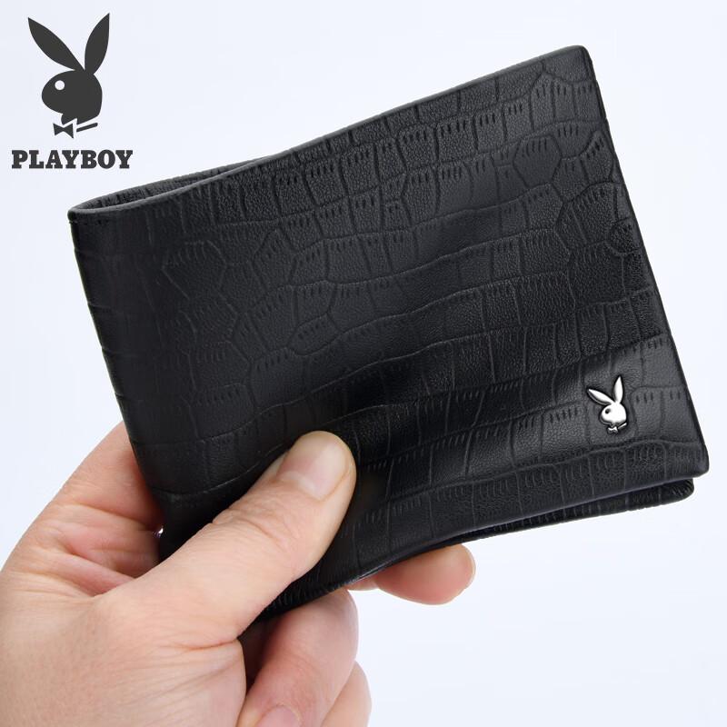 PLAYBOY Men's Genuine Leather Bi-fold Wallet