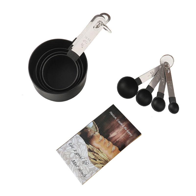 8-Piece Kitchen Measuring Spoon & Cup Set with Stainless Steel Handles