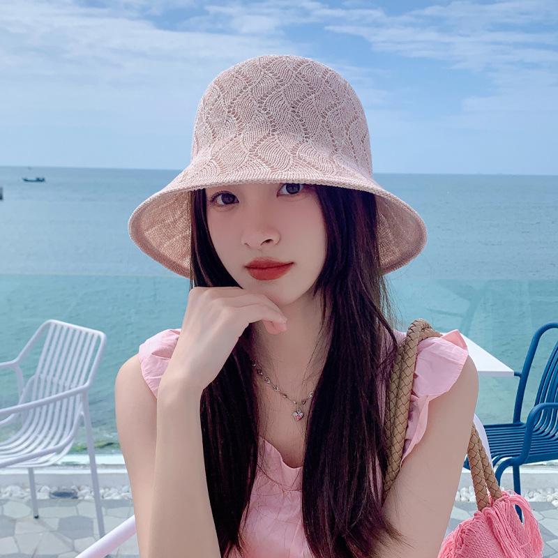 Spring and Autumn Hat Female Sweet Student Breathable Bucket Hat Summer Sunscreen Washbasin Hat New