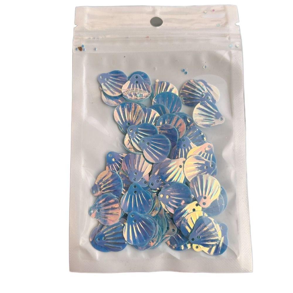 Shell Shape Mermaid Flake Glitter Auroral coloration Shell Sequins DIY Tools Nail Art Decor  Women