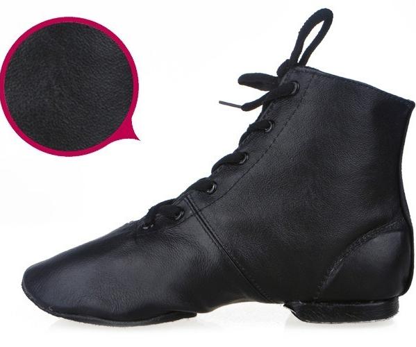 New Woman's Leather Jazz Dance Shoes Lace Up Boots For Adult Woman Practice Yoga Shoes Soft and Light Weight Jazz Boots