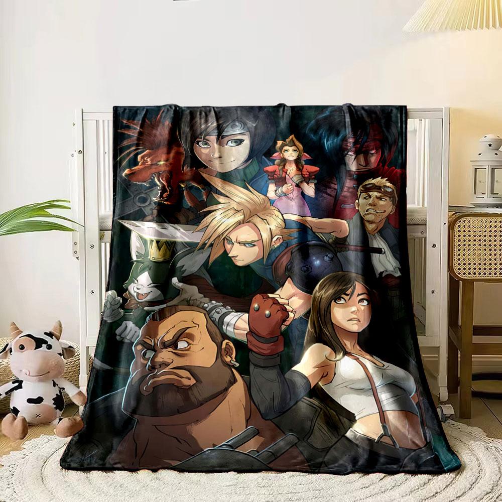 

A group of stylized characters in dynamic poses with vibrant colors. for all seasons blanket lunch break throw gift 80cm x 120cm
