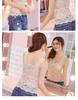 Lace Trim Underwear Camisole with Chest Pads - Women's Versatile Anti-Exposure Long Bra