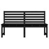 Garden Bench Black 157.5 cm Solid Pine Wood