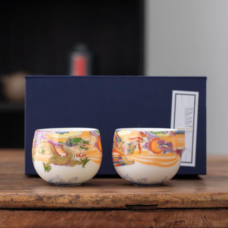 Jun XVII Mutton Fat Jade White Porcelain Tea Cups